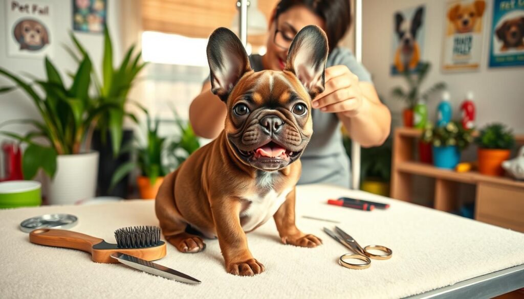 french bulldog puppy grooming